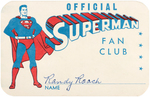 "SUPERMAN PLAY SUIT" BOXED 1958 OUTFIT WITH COMIC BOOK, MEMBERSHIP CARD & CERTIFICATE.