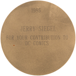 DC 50th ANNIVERSARY MEDALLION - JERRY SIEGEL.