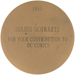 DC 50th ANNIVERSARY MEDALLION - JULIUS SCHWARTZ.