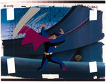 "SUPERMAN: THE ANIMATED SERIES" PRODUCTION ANIMATION CEL PAIR.