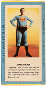 SUPERMAN "ATV STARS" GRADED CARD & ENGLISH CANDY BOX.