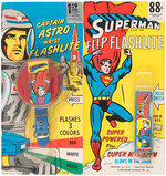 SUPERMAN FLASHLIGHTS CARDED PAIR.