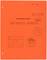 "ADVENTURES OF SUPERMAN - THE GENTLE MONSTER" TV EPISODE SCRIPT.