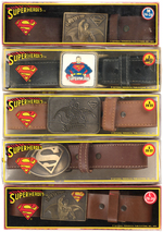 SUPERMAN LEE "SUPERHEROES" BOXED BELT LOT.