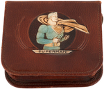 "SUPERMAN" PIONEER LEATHER BRUSH CASE.