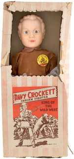 "DAVY CROCKETT INDIAN FIGHTER – KING OF THE WILD WEST" BOXED DOLL.