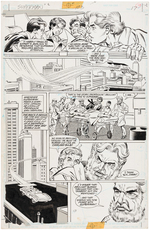 "SUPERMAN" VOL. 2 #103 GIL KANE COMIC BOOK PAGE ORIGINAL ART.