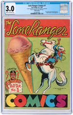 "LONE RANGER COMICS" #1 1939 POSTER VARIANT CGC 3.0 GOOD/VG.