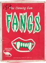 "WAX CHEWING GUM FANGS" STORE BOX.