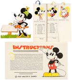 "MICKEY MOUSE BRIDGE" ALL ORIGINAL ART PROTOTYPE SET FROM 1930.