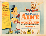 "ALICE IN WONDERLAND" HALF-SHEET MOVIE POSTER.