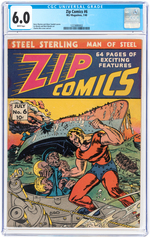 "ZIP COMICS" #6 JULY 1940 CGC 6.0 FINE.