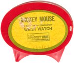 "MICKEY MOUSE FOOTBALL SPORTS WATCH" IN BRADLEY PLASTIC CASE.