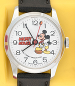 "MICKEY MOUSE FOOTBALL SPORTS WATCH" IN BRADLEY PLASTIC CASE.