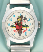 "YOGI BEAR" BRADLEY WATCH IN PLASTIC CASE.