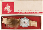 "DAVY CROCKETT" BOXED LIBERTY WATCH.