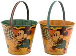 MICKEY MOUSE" & FRIENDS HAPPYNAK SAND PAIL PAIR (HANDLE & INTERIOR COLOR VARIETIES).