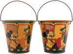 "DONALD DUCK" & FRIENDS HAPPYNAK SAND PAIL PAIR (INTERIOR COLOR VARIETIES).