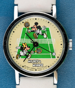 "MICKEY & MINNIE" MOUSE BRADLEY TENNIS WATCH.