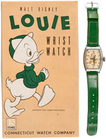 DONALD DUCK NEPHEW "LOUIE" WATCH WITH VERY RARE BOX.