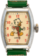 DONALD DUCK NEPHEW "LOUIE" WATCH WITH VERY RARE BOX.