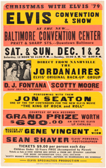 "CHRISTMAS WITH ELVIS '79" SCARCE CONCERT POSTER FROM BALTIMORE CONVENTION.