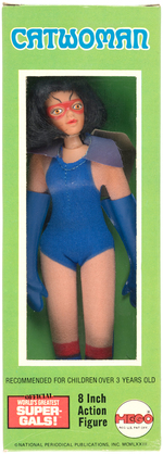 MEGO CATWOMAN IN BOX SCREENPRINTED FLESH LEG VARIETY.