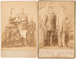 GIANT & GIANTESS CABINET CARD PAIR.