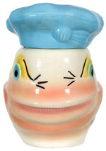 SAILOR WHALE FIGURAL COOKIE JAR.