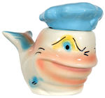 SAILOR WHALE FIGURAL COOKIE JAR.