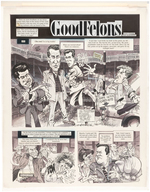 "CRACKED - GOODFELLONS" COMPLETE 1990 MAGAZINE "GOODFELLAS" SPOOF ORIGINAL ART.