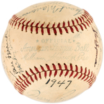 "1947 WASHINGTON SENATORS" TEAM SIGNED BASEBALL.