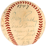 "1947 WASHINGTON SENATORS" TEAM SIGNED BASEBALL.