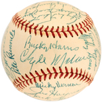 "1953 WASHINGTON SENATORS" TEAM SIGNED BASEBALL.