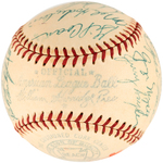 "1953 WASHINGTON SENATORS" TEAM SIGNED BASEBALL.