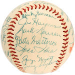 "1953 WASHINGTON SENATORS" TEAM SIGNED BASEBALL.