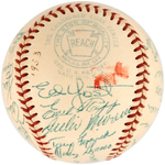 "1953 WASHINGTON SENATORS" TEAM SIGNED BASEBALL.