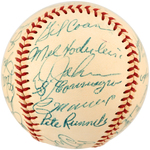 "1953 WASHINGTON SENATORS" TEAM SIGNED BASEBALL.