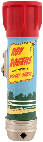 ROY ROGERS SIGNAL SIREN FLASHLIGHT & RANCH LANTERN BOXED PAIR.