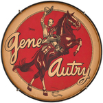 GENE AUTRY DRUM & ROY ROGERS CARDED HARMINOCA.