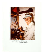 CARL BARKS COLOR PHOTO AUTOGRAPHED ON THE MOUNT.