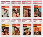 "T.V. WESTERNS" TOPPS GUM CARD SET WITH PSA GRADED CARDS.