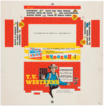 "T.V. WESTERNS" TOPPS VAULT DISPLAY BOX UNCUT SHEET.