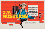 "T.V. WESTERNS" TOPPS VAULT DISPLAY BOX UNCUT SHEET.