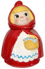 LITTLE RED RIDING HOOD FIGURAL COOKIE JAR.