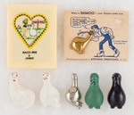 SHMOO FIGURAL PIN LOT & "DAISY-MAE & SHMOO" SOUVENIER COMB CASE.