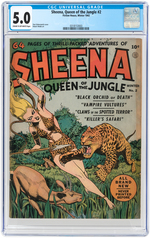 "SHEENA, QUEEN OF THE JUNGLE" #2 WINTER 1942 CGC 5.0 VG/FN.