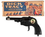 "DICK TRACY SPARKLING POP PISTOL" BOXED MARX GUN.