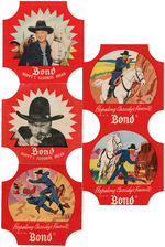 HOPALONG CASSIDY BOND BREAD END LABEL EXTENSIVE LOT INCLUDING STORE SIGN.