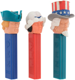 PATRIOTIC "PEZ" DISPENSER TRIO.